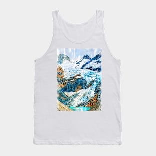 Abstract Snowy Mountain Landscape Patagonia. For Mountain Lovers. Tank Top